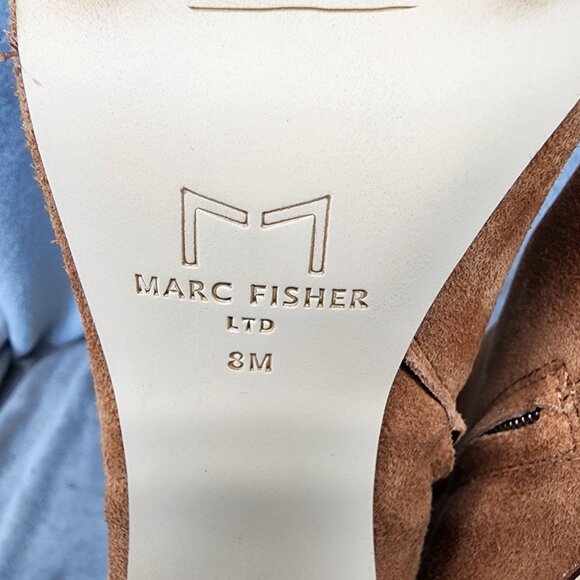 Marc Fisher Shoes Womens Size 8 Brown Leather Side Zip Ankle Boots - Picture 8 of 12